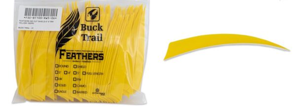 Penna naturale Scudo 5" Giallo Buck Trail